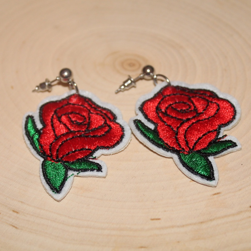 Rose Patch Earrings